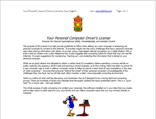 Your Personal Computer Driver's License -p1